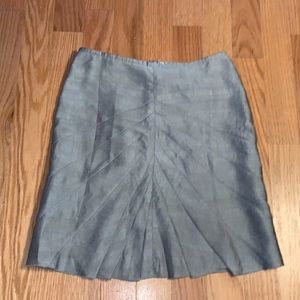 Armani Collezioni Antinea Pleated Front Silk Blend Skirt 6